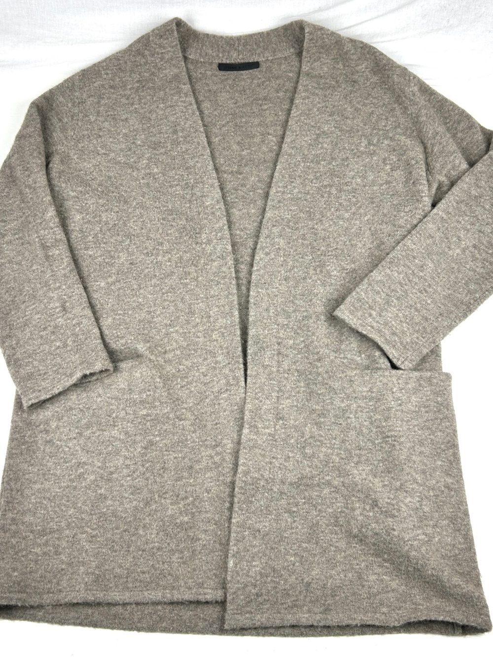 Jenni Kayne Merino Wool Yak Open Front Tan Oversized Cardigan Women’s Large